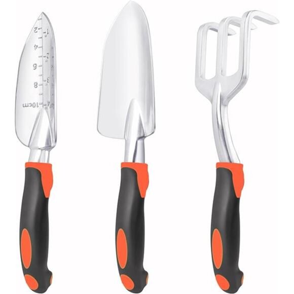 Garden Tools Set, 3 Pack Heavy Duty Gardening Tools Set Include Garden Shovel - Picture 8 of 8
